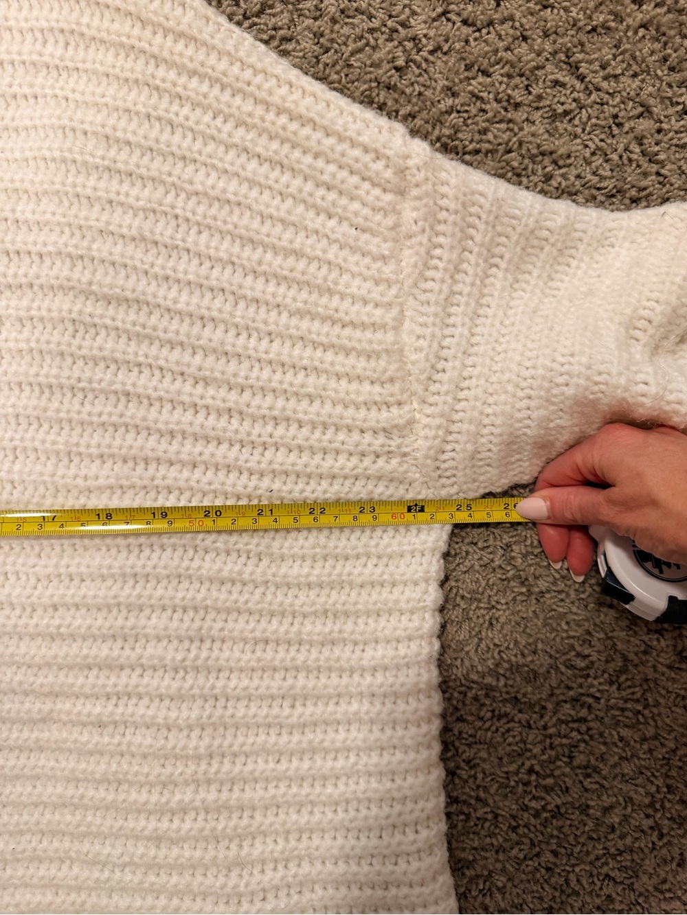 wild fable Cream Hooded Open-Front Knit Cardigan - Picture 6 of 6